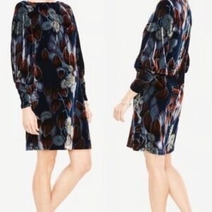 Ann Taylor Velvet Mini Dress - Black, Brown, Blue
